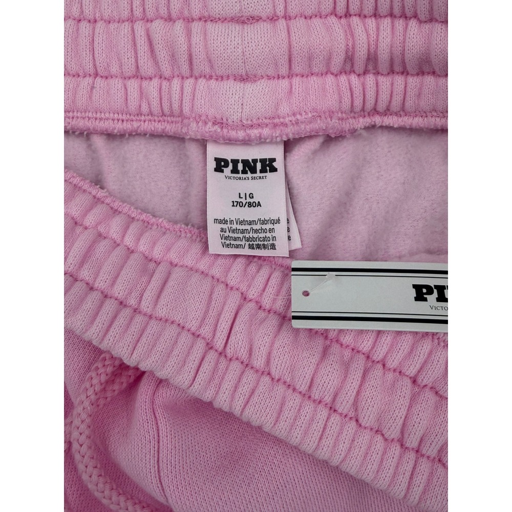 Victoria's Secret PINK Ivy Fleece Classic Shorts Pink Embroidered Logo Large NWT - Picture 4 of 8